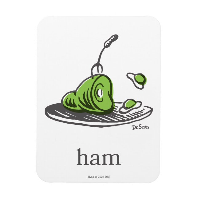 Íman Dr. Seuss | Ovos Verdes e Presunto (Vertical)