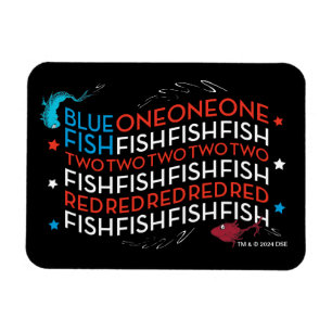 Íman Dr. Seuss   Peixe Vermelho Peixe Azul Gráfico da B