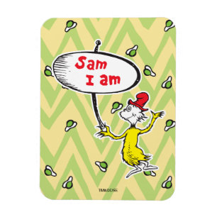 Íman Dr. Seuss   Sam-I-Am Segurando Placa