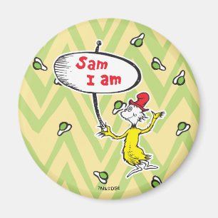 Íman Dr. Seuss   Sam-I-Am Segurando Placa