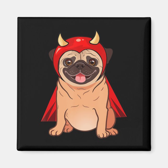 Íman Dracula Vampiro Pug Cachorro Cujo Cachorro De Hall (Frente)