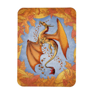 Íman Dragão alaranjado da arte da fantasia da natureza