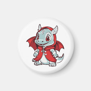 Íman Dragão Albino em Vermelho
