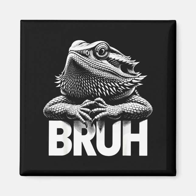 Íman Dragão Barbudo Bruh (Frente)