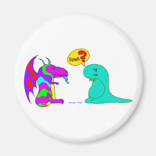 Íman Dragão bonito Rawr do dinossauro de Dinos dos