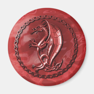 Íman Dragão celta vermelho