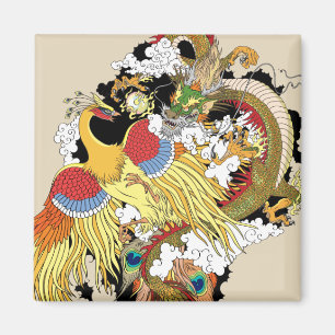 Íman dragão chinês e phonix