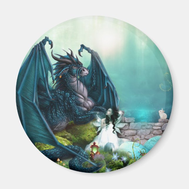 Íman Dragão com Fada (Frente)