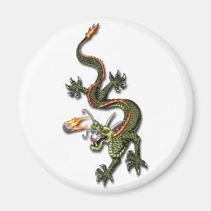 Íman dragão com pérola