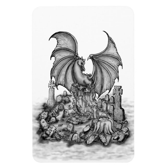 Íman Dragão com Zombie (Vertical)