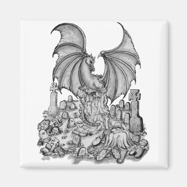 Íman Dragão com Zombie (Frente)