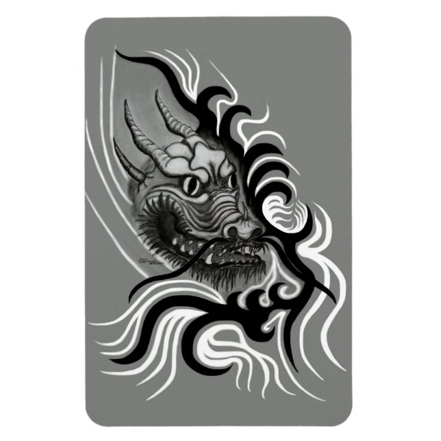 Íman Dragão da China em Tattoostyle (Vertical)