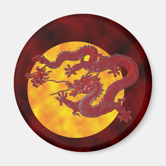 Íman Dragão de Cera Vermelha (Frente)