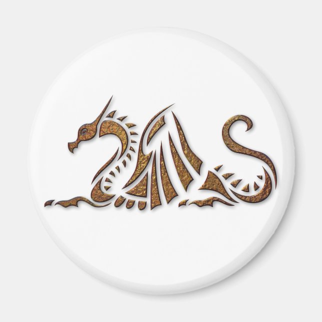 Íman Dragão de Ferrugem Hammered (Frente)