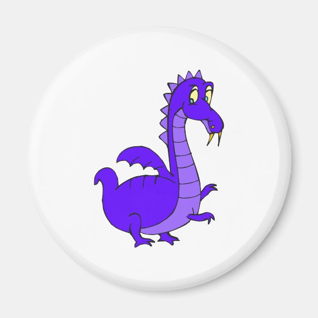 Íman Dragão de Fofinho de Cuecas Roxo (Frente)