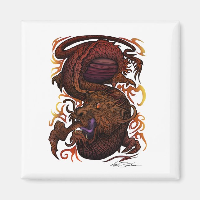Íman Dragão (Design de assinatura) (Frente)
