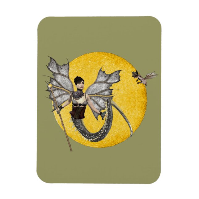 Íman Dragão Deusa Vinil Magnet (Vertical)