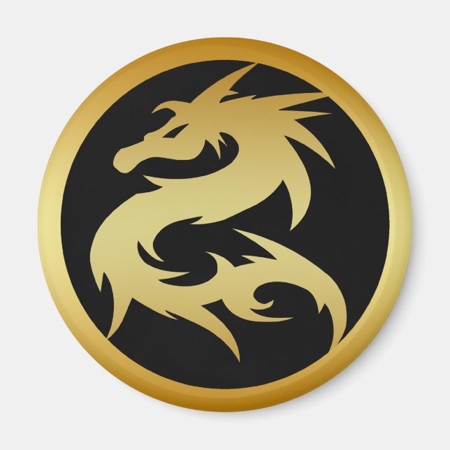 Íman DRAGÃO Dourado (Frente)