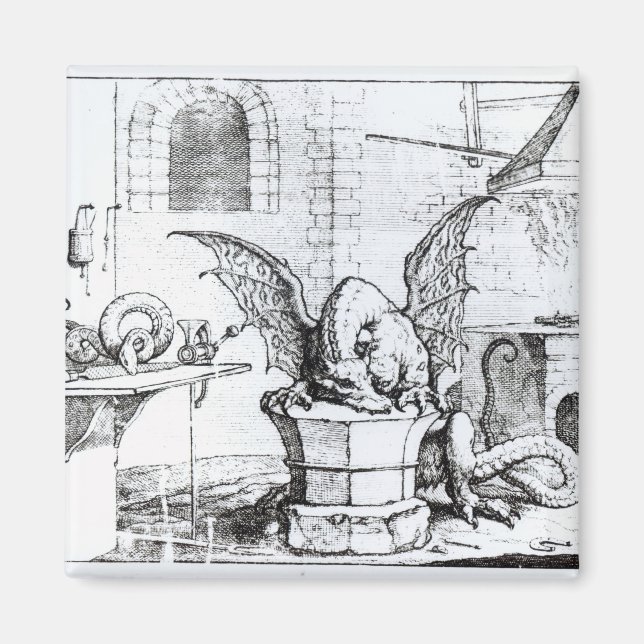 Íman Dragão em uma oficina (Frente)