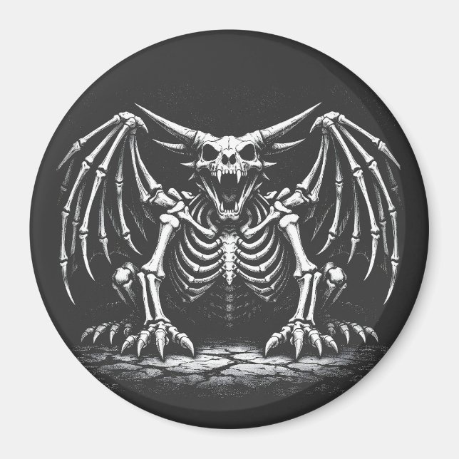 Íman Dragão Esqueleto por BurnsInHell (Frente)