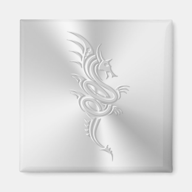 Íman Dragão estilo oriental, efeito embutido (Frente)