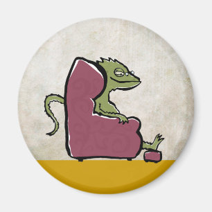 Íman dragão farpado em uma cadeira fácil