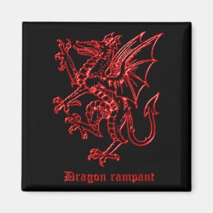 Íman Dragão medieval da heráldica