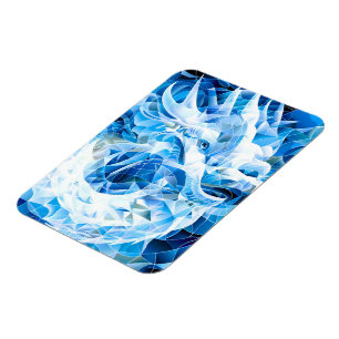 Íman Dragão Mosaico Azul Sky