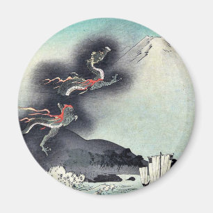 Íman Dragão que aumenta sobre Monte Fuji Ukiyoe