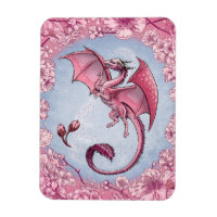 Dragão rosa da Primavera Nature Fantasy Art