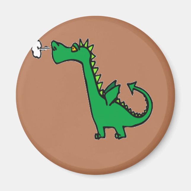 Íman Dragão verde para respirar ar (Frente)