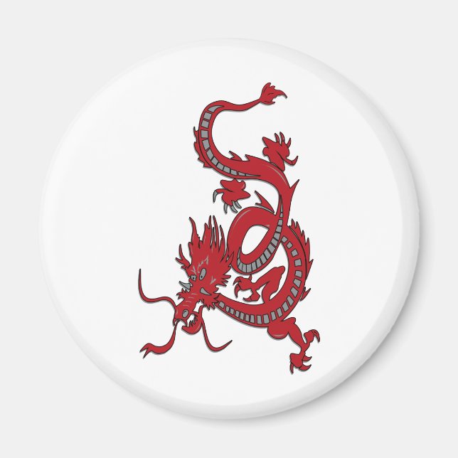 Íman Dragão Vermelho - Ano do Dragão (Frente)