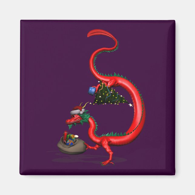 Íman Dragão Vermelho Oriental (Frente)