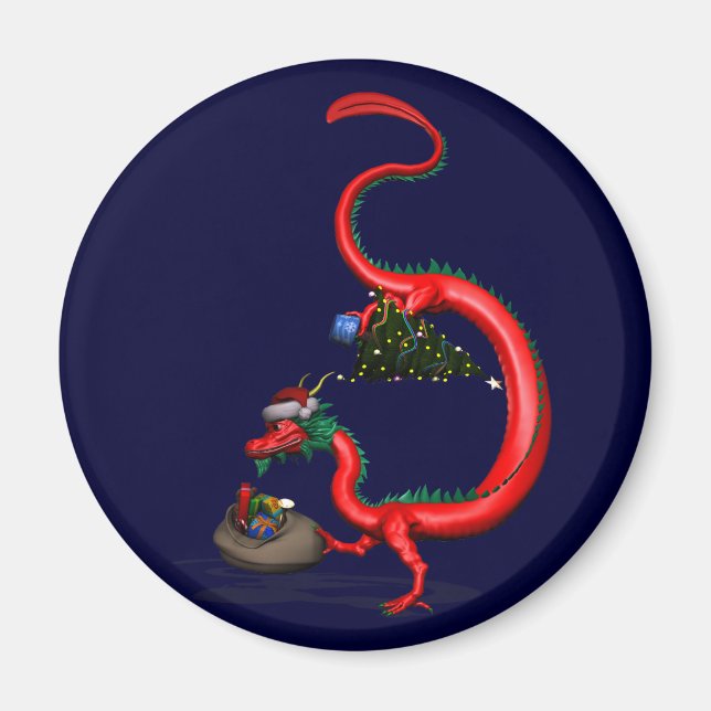Íman Dragão Vermelho Oriental (Frente)