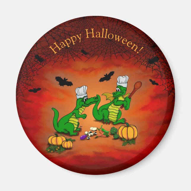 Íman Dragões - Feliz Halloween! Hoje eu cozinho (Frente)