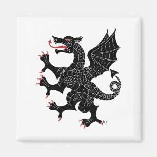 Íman Dragon Rampant Sable