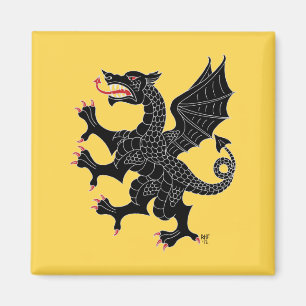 Íman Dragon Rampant Sable