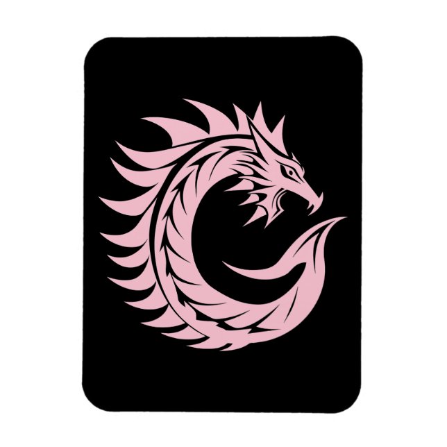 Íman Dragon Styled Letter C, Dragon Alphabet, Monogram (Vertical)