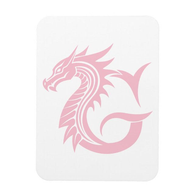 Íman Dragon Styled Letter G, Dragon Alphabet, Monogram (Vertical)