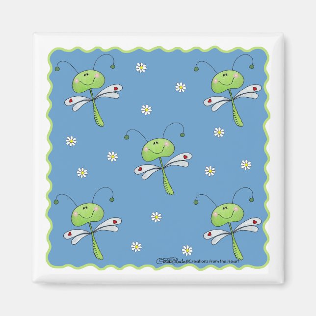 Íman Dragonflies e Daisies (Frente)