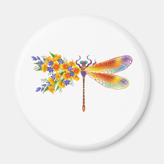 Íman Dragonfly Amarelo (Frente)