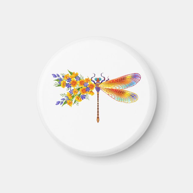 Íman Dragonfly Amarelo (Frente)