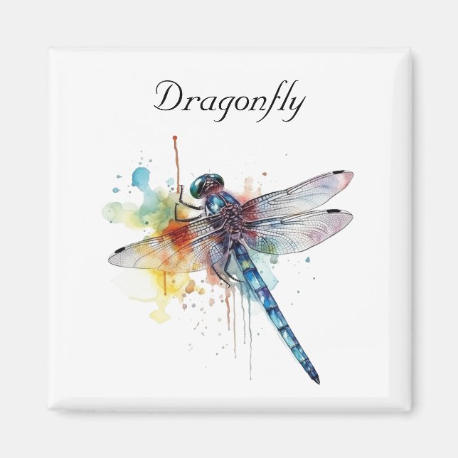 Íman Dragonfly Colorida personalizável (Frente)