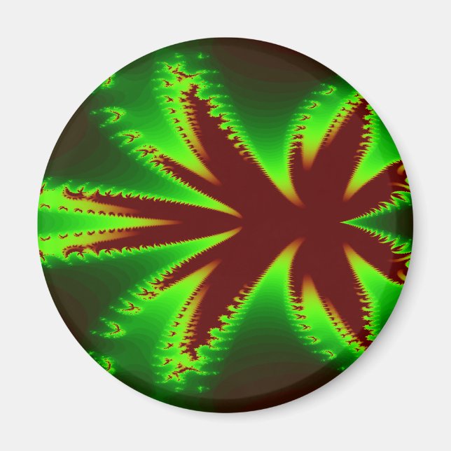 Íman Dragonfly em chamas Magnet (Frente)