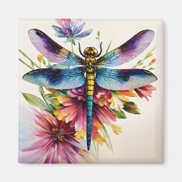 Íman Dragonfly Floral Multicolor Art