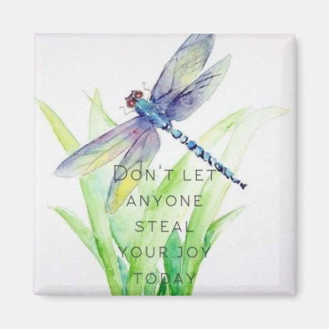 Íman Dragonfly Joy Message Magnet (Frente)