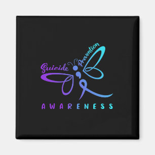 Íman Dragonfly Suicida Prevention Sensibilização Rosa E