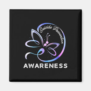 Íman Dragonfly Suicida Prevention Sensibilização Rosa E