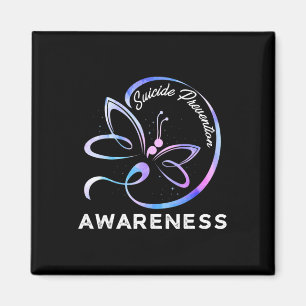Íman Dragonfly Suicida Prevention Sensibilização Rosa E