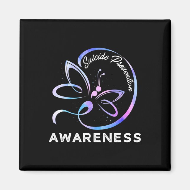Íman Dragonfly Suicida Prevention Sensibilização Rosa E (Frente)
